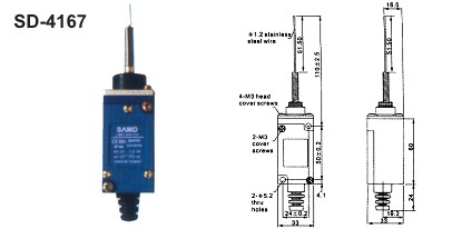台湾SAMD山电,SD4167,SD-4167行程开关