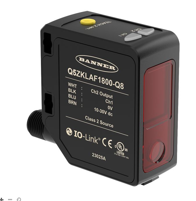 Banner 邦纳 搭载 IO-LINK 的激光测量传感器  Q5Z 系列 Q5ZKLAF1800-Q8